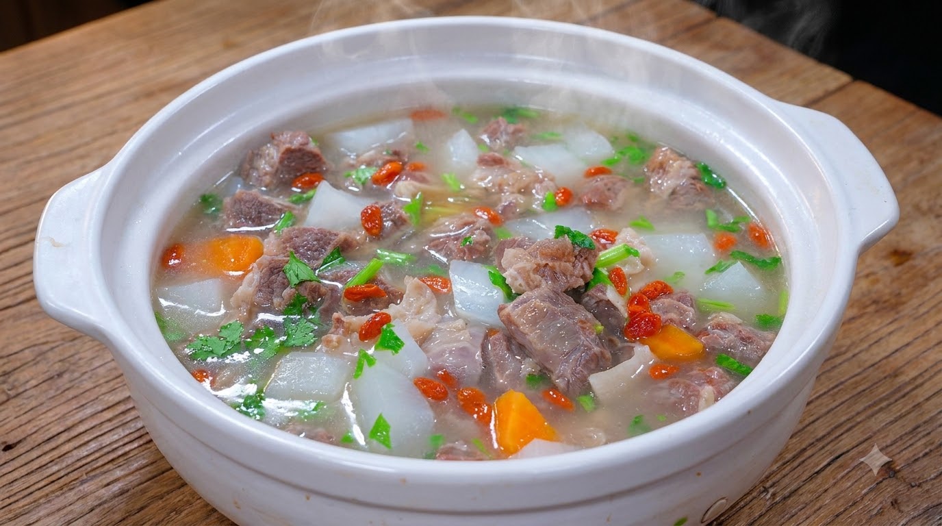 Soupe à la Poitrine de Bœuf et au Radis Daikon
