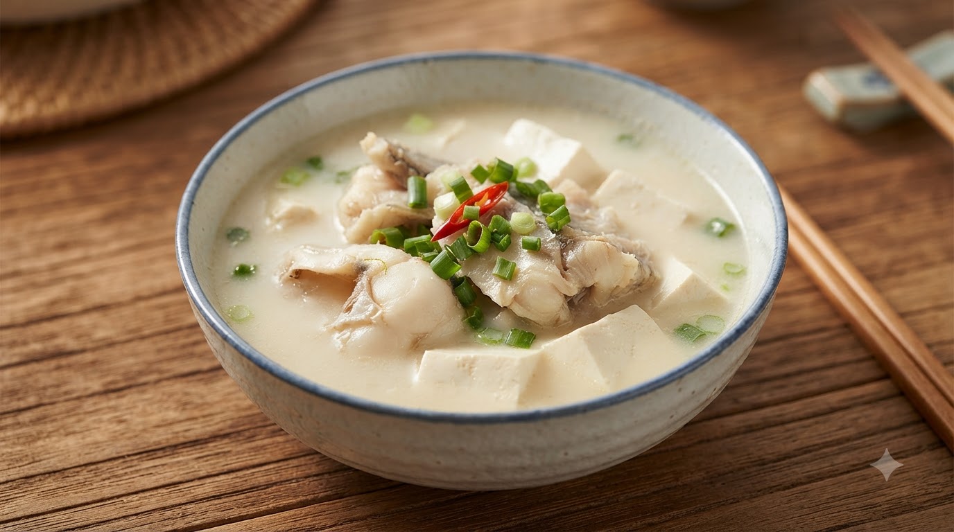 Soupe classique de colin au tofu (Myeongtae Dubu Guk)