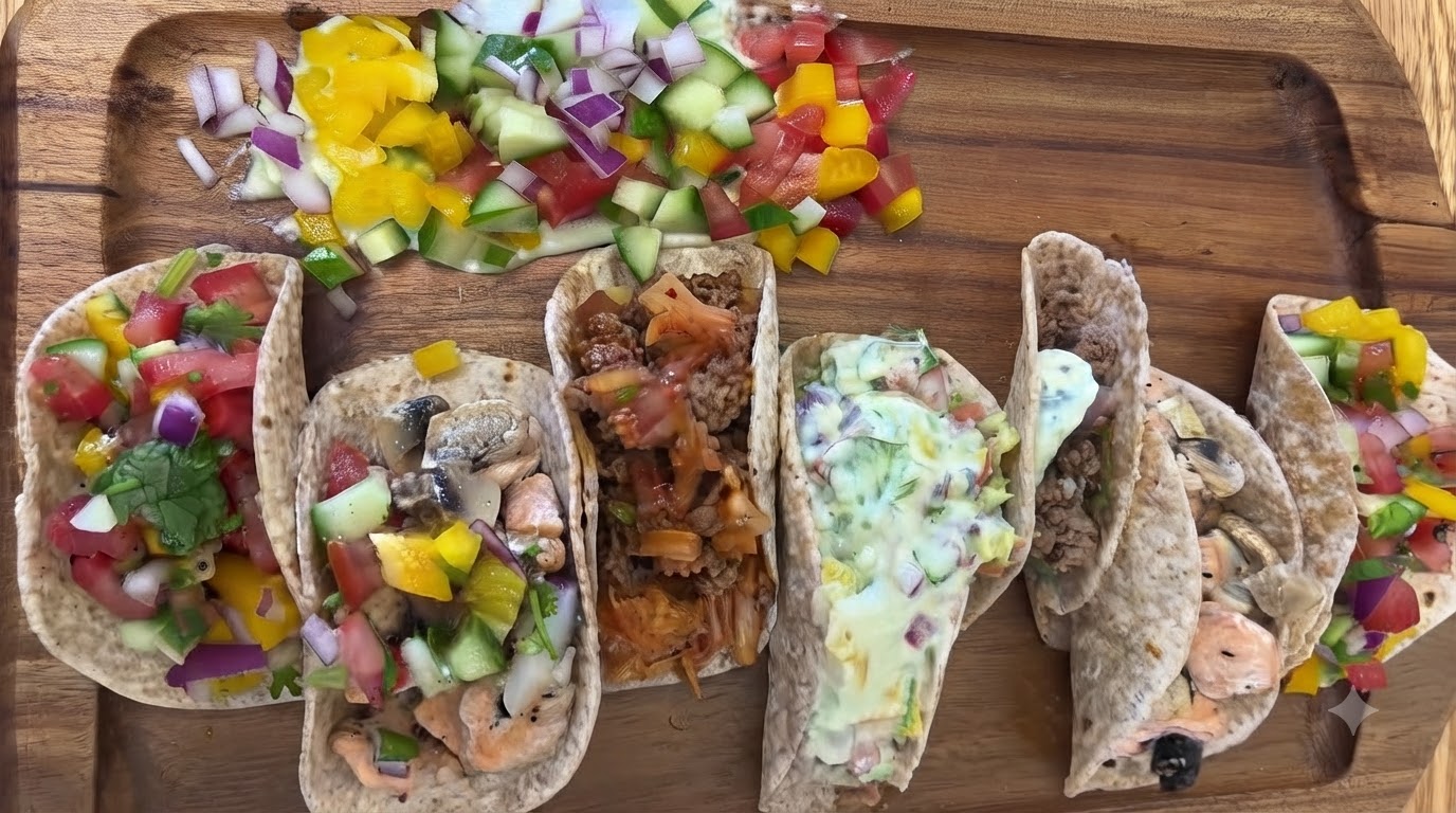 Tacos Mexicains Faibles en Calories et en Graisses