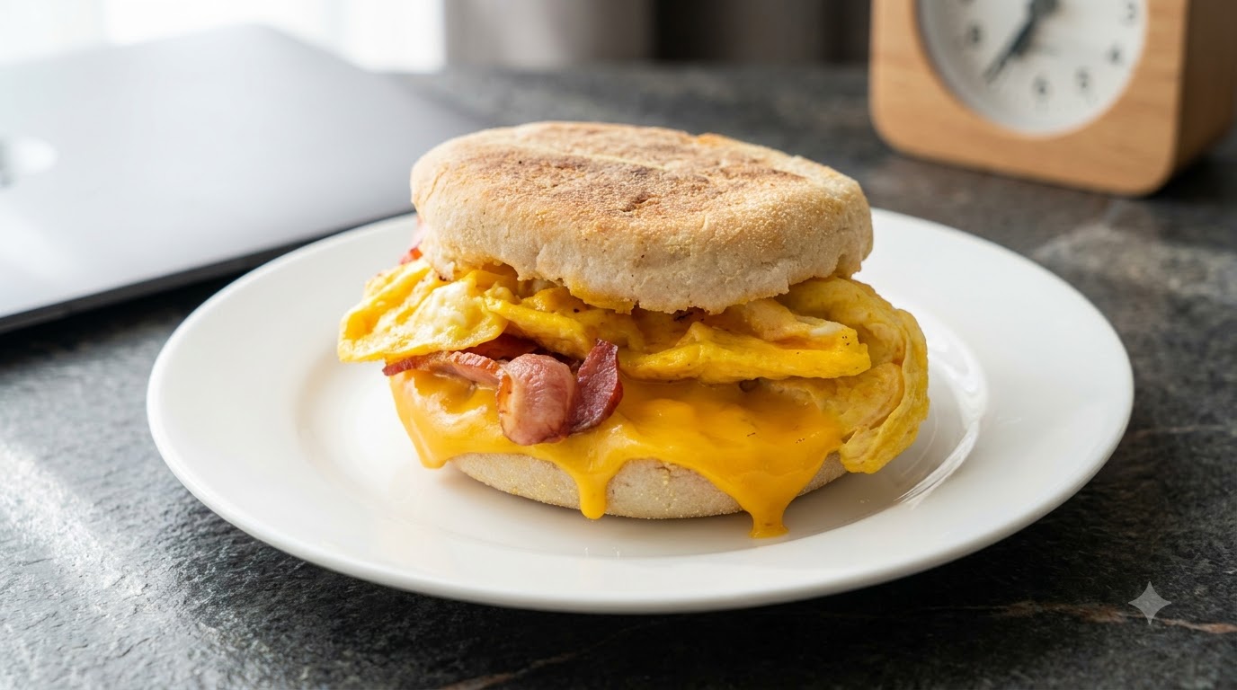 Sandwich de Petit-Déjeuner Maison aux Muffins Anglais