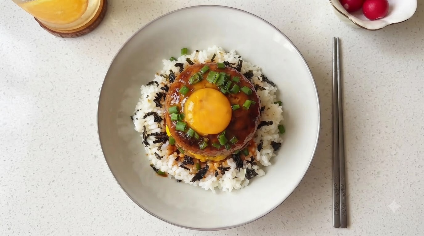 Bol de Riz Deluxe aux Hamburgers et Truffe Noire