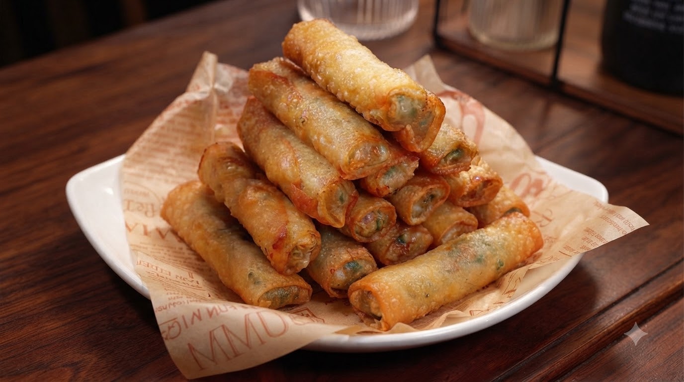 Nems Croustillants au Porc et à la Ciboulette