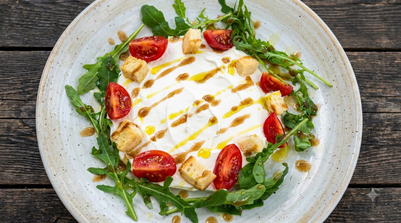 Salade de roquette et ricotta maison