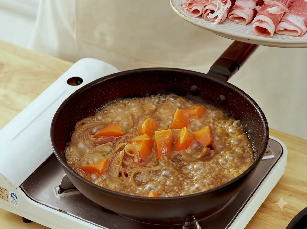 De fines tranches de bœuf et des fleurets de brocoli verts ajoutés dans une poêle frémissante avec des carottes et une sauce savoureuse.