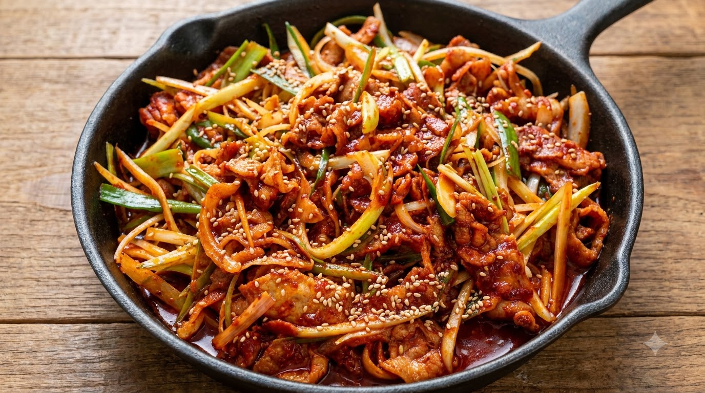 Poitrine de Porc sautée au Gochujang (Jeyuk Bokkeum)