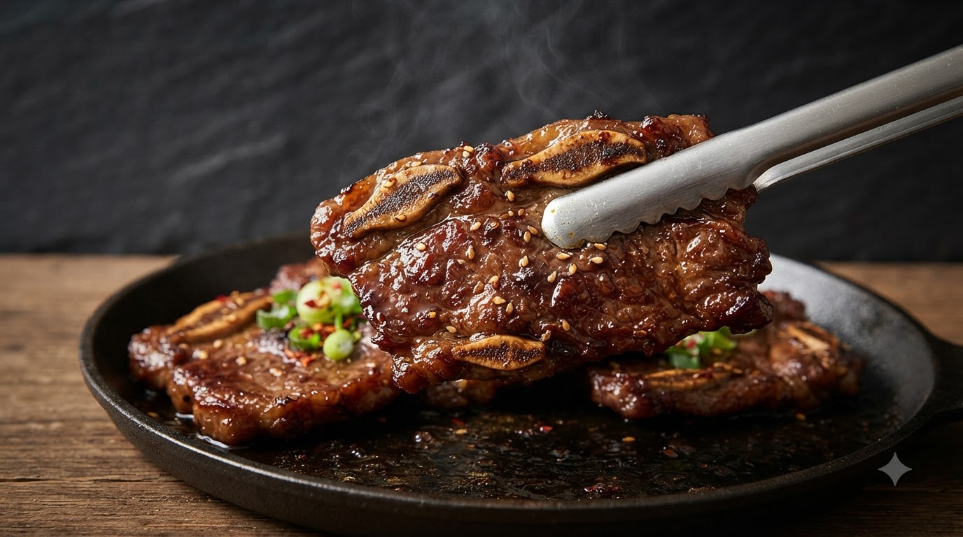 Authentiques LA Galbi Coréennes (Côtes de Bœuf Grillées)