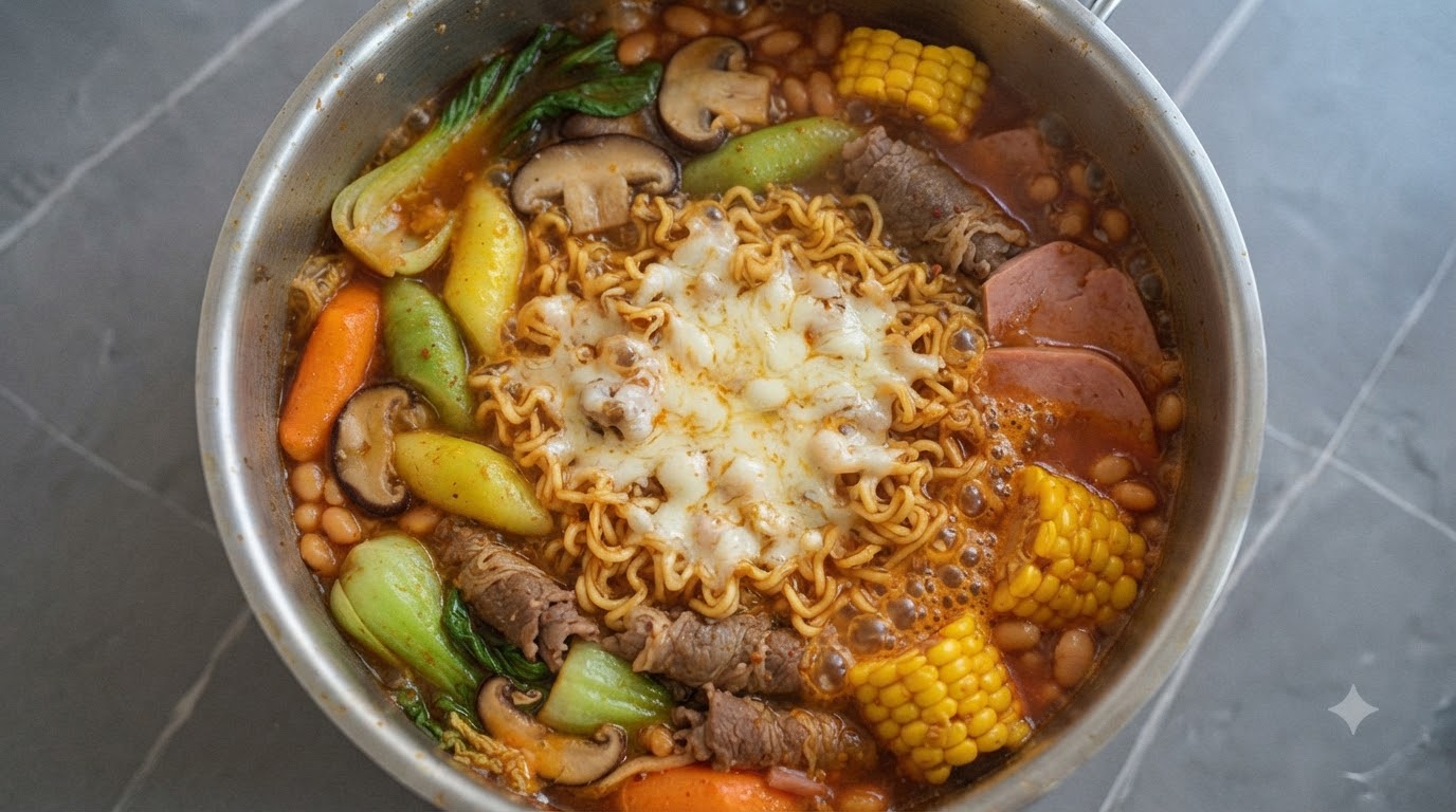 Budae Jjigae Authentique (Ragoût de l'Armée Coréenne)