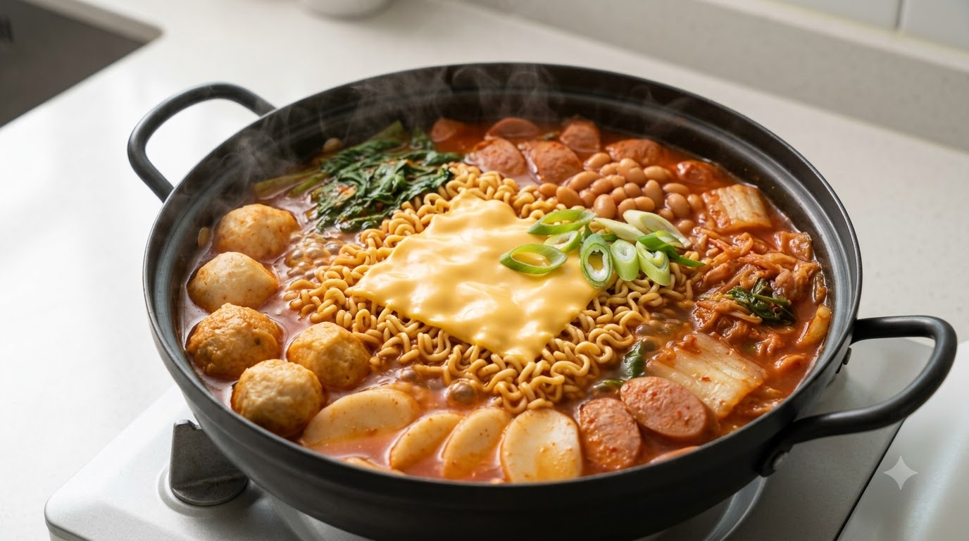 Budae Jjjigae au Shin Ramyun et au Mala