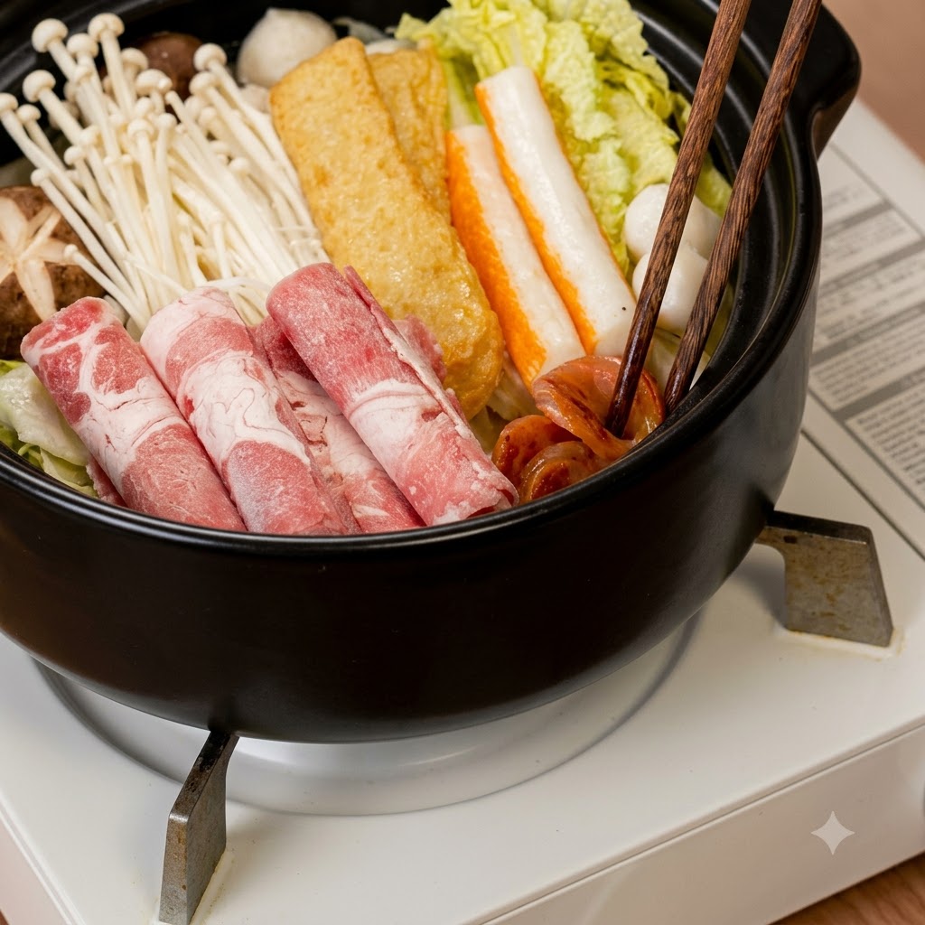 Morceaux de saucisse frits ajoutés dans la casserole principale avec les autres ingrédients.