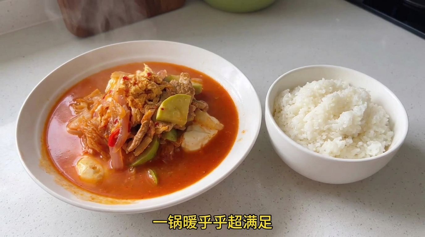 Soupe Coréenne Piquante au Kimchi et Tofu (Sundubu Jjigae)