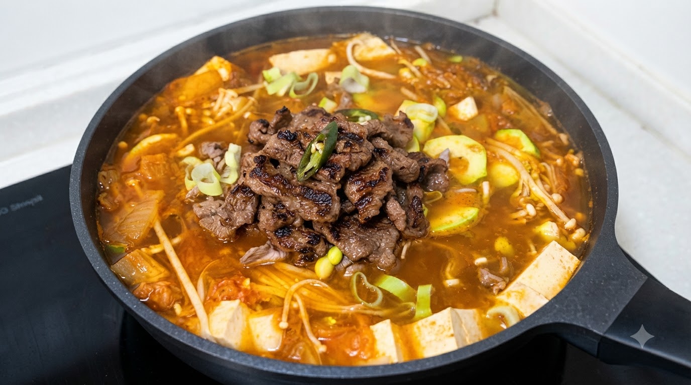 Soupe Coréenne au Bœuf, Kimchi et Tofu