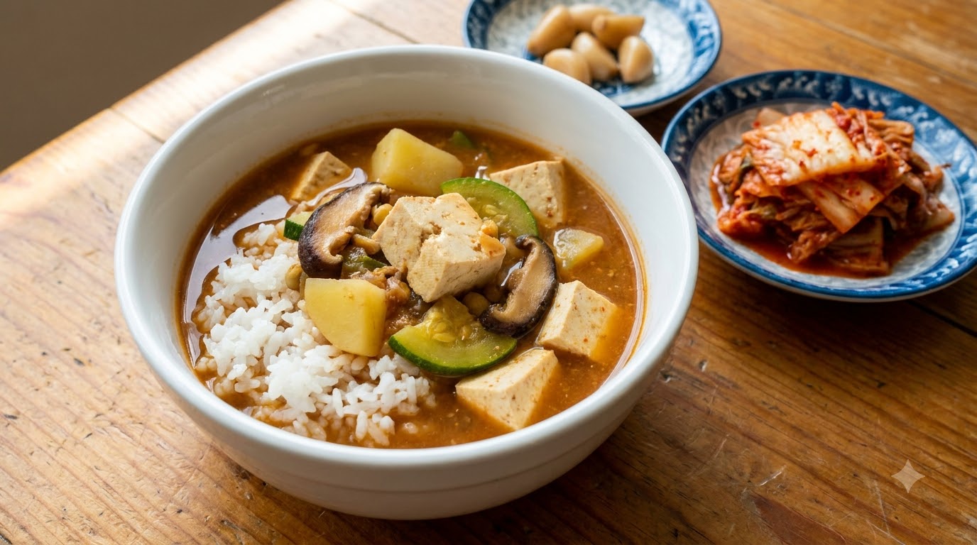 Ragoût Coréen Authentique au Pâte de Soja (Doenjang-jjigae)