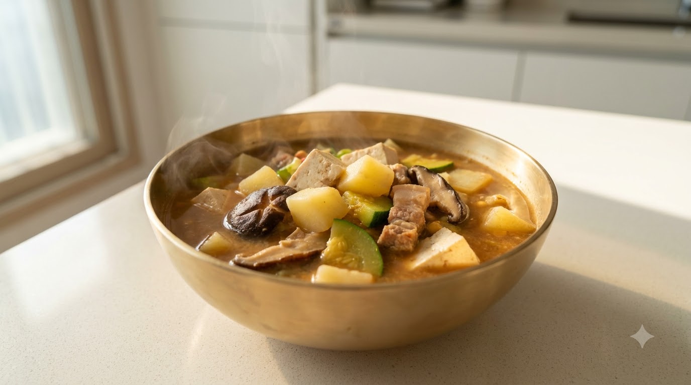 Doenjang Jigae Traditionnel (Ragoût Coréen au Pâte de Soja)