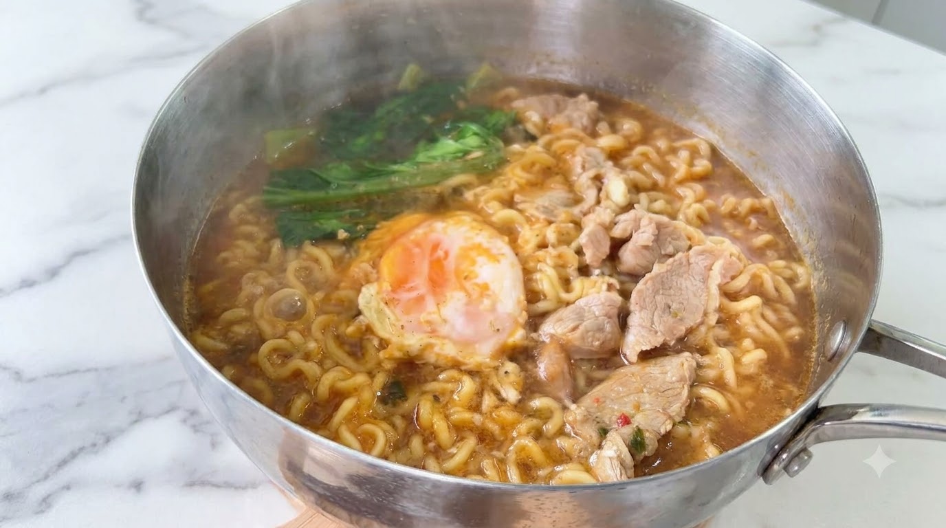 Ramen à l'Ail Rôti Façon Étoilé (Chef Ahn Sung Jae)