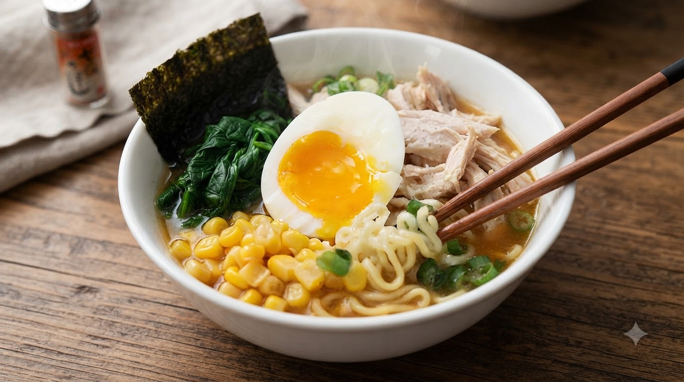 Ramen Facile au Poulet et Miso